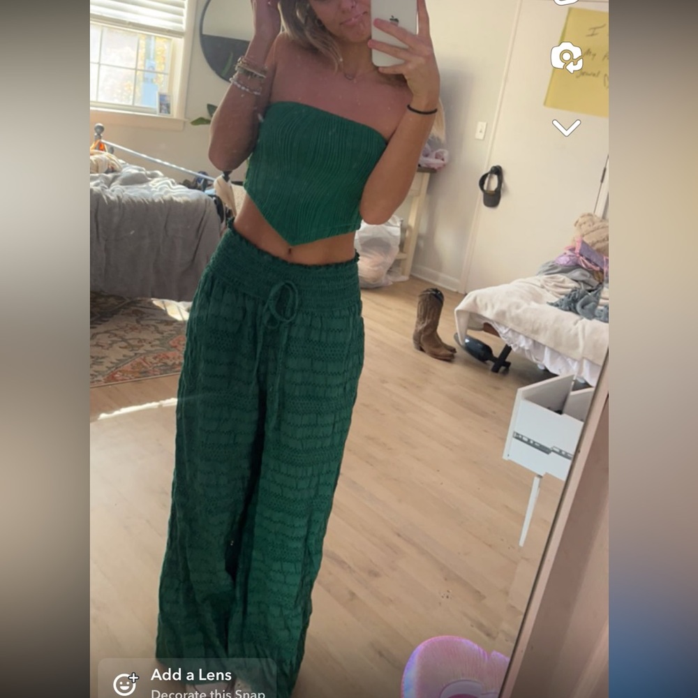 Green Flowy Pants